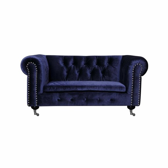 Barock Rokoko Sofa Couch - Chesterfield Stoff 2 Sitzer Leder Textil