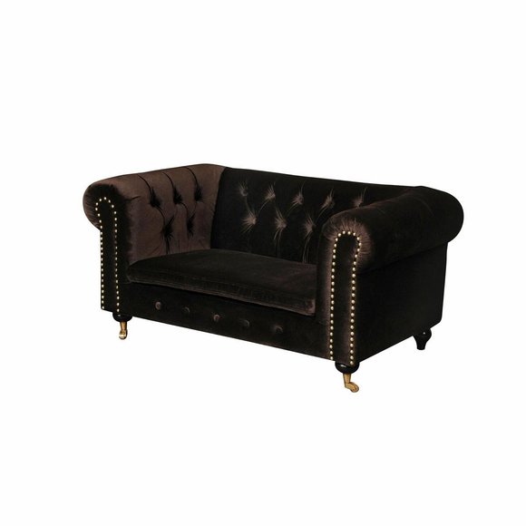 Chesterfield 2 Sitzers Klassische Luxus Deko Rokoko Barock Textil Sofa