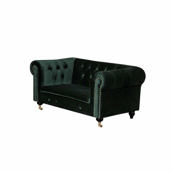 Chesterfield 2 Sitzers Klassische Luxus Deko Rokoko Barock Sofa Textil