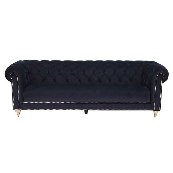 Chesterfield 4 Sitzers Klassische Luxus Barock Rokoko Sofa Textil