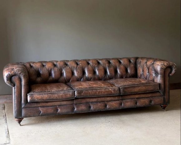 Chesterfield Leder Sofa Couch Englische Stil Möbel Sitz Polster