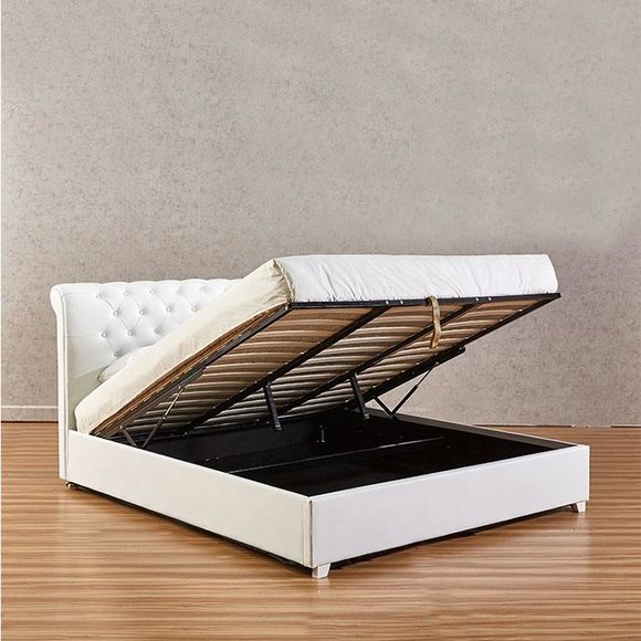 Chesterfield Designer Bett Kunstleder Schlafzimmer Polster 140/160/180/200 cm
