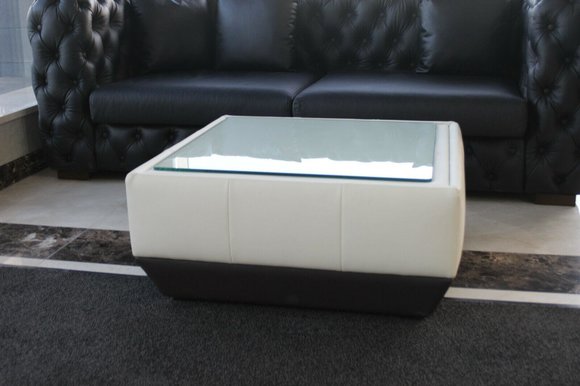 Ledertisch Couchtisch Glastisch Sofa Beistell Tisch Tische Neu Sofort lieferbar
