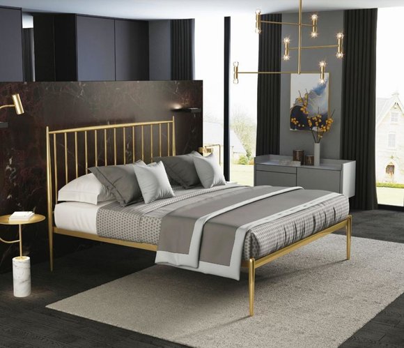 Italienische Leder Designer Möbel Bett Doppel Schlazimmer 180x200cm