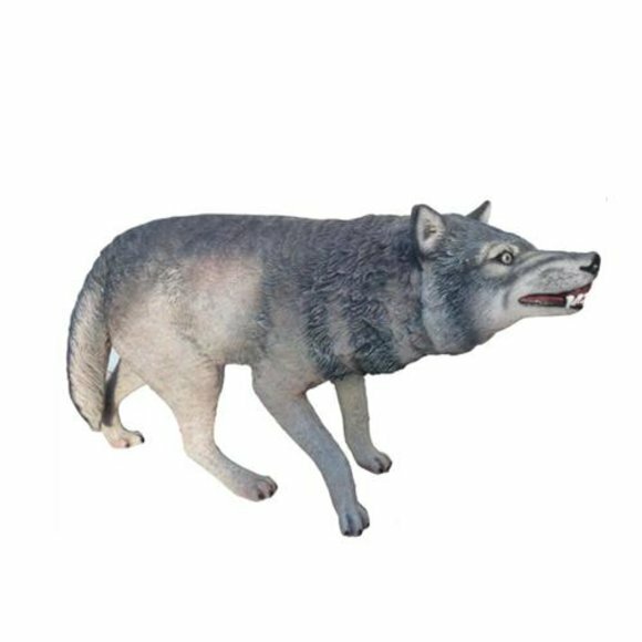 Wolf Garten figur abstrakte figuren statuen moderne bemalt neu 130cm