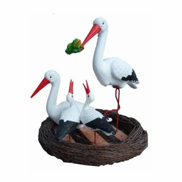 Storch Vogel figur abstrakte figuren moderne bemalt neu 80cm statue neu