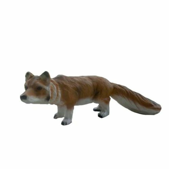Dekoration Garten Plastik Figuren Handbemalte Figur Statue Fuchs 35 cm
