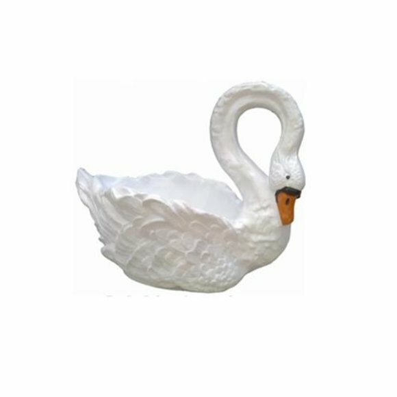 Schwan Dekorative Statue Garten Figuren Statuen 54cm Lebensgroß