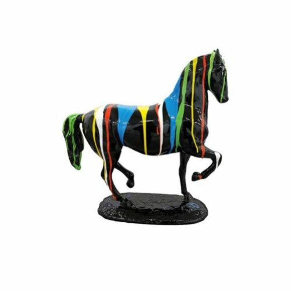 Pferd figur abstrakte figuren statuen moderne bunt bemalt neu 40cm