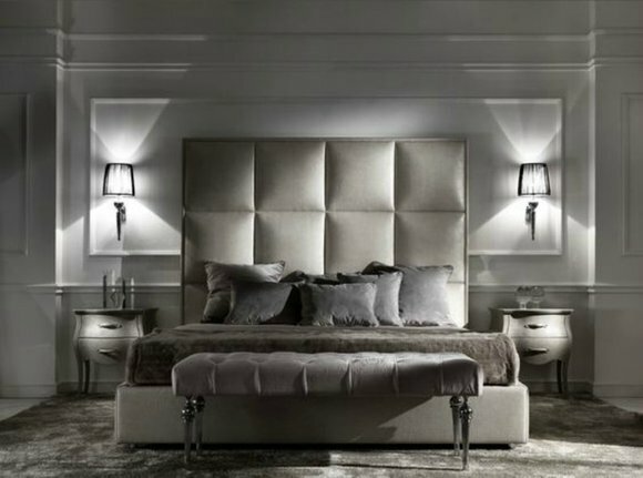 Doppelbett Betten Textil Designer Ehe Modernes Bett Schlafzimmer Polster