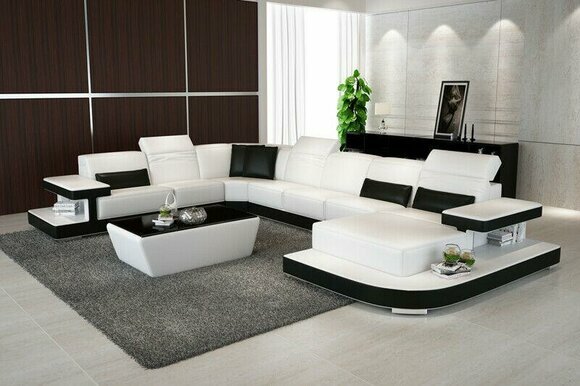 Wohnlandschaft Eckgarnitur Ecksofa Polster Garnitur Sofas Couchen neu