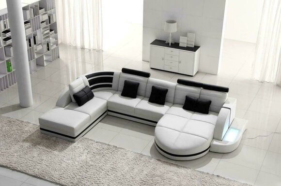 Ecksofa Ledersofa Big XXL U Form Wohnlandschaft Sofa Couch Garnitur Sofas EckeEcksofa