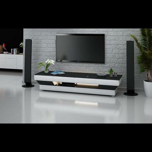 Sideboard Leder Schrank Kommode Kommoden Low Board Regal