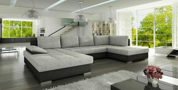 Couch Garnitur U Form Big design Wohnlandschaft Ecksofa xxl Polster Eck