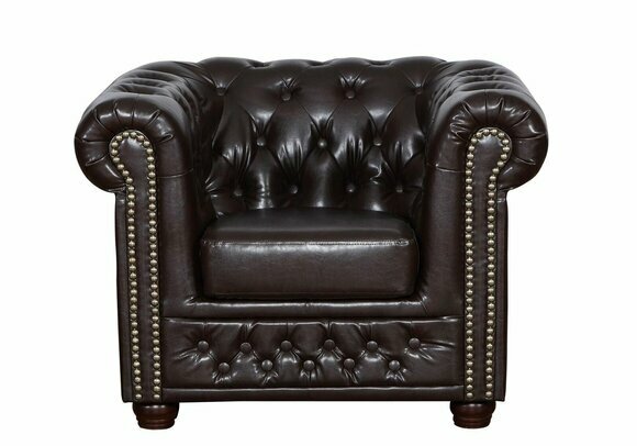 Chesterfield Sessel Fernseh Couch 1 Sitzer Sofa Textil Leder Couchen Polster