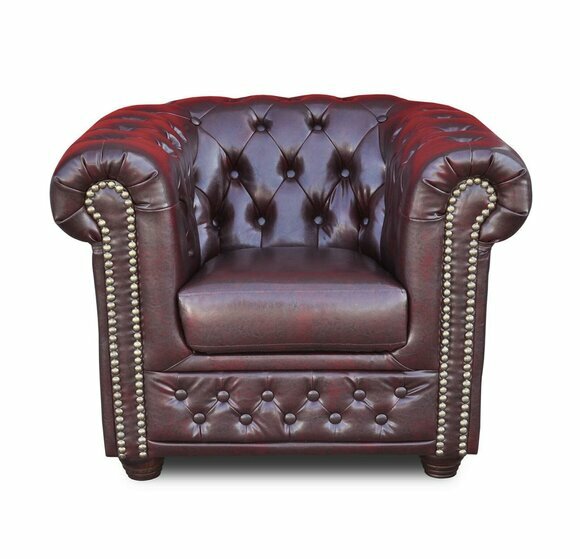 Chesterfield Sessel Fernseh Couch 1 Sitzer Sofa Stoff Textil Couchen Polster