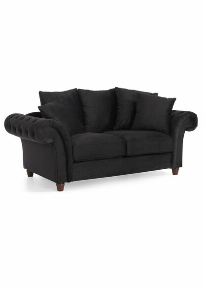 Design Sofa 2 Sitzer Chesterfield Stoff Couch Sofa Polster Sofas Zweisitzer Neu