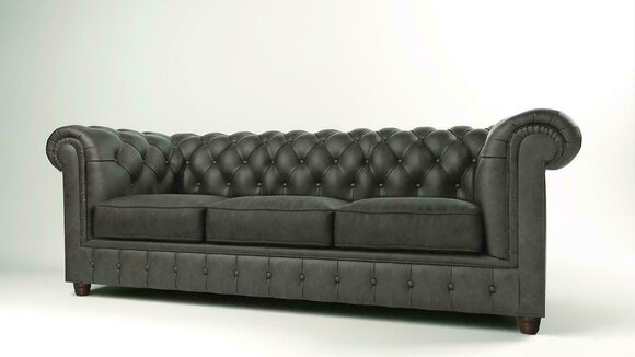 Dreisitzer Chesterfield 3 Sitzer Sofa Polster Couch Sitz Garnitur 3er Couchen
