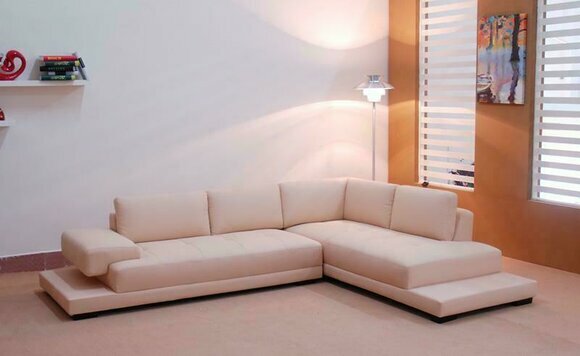 Ecksofa Leder Sofa Couch Polster Eck Sitz Wohnlandschaft Garnitur