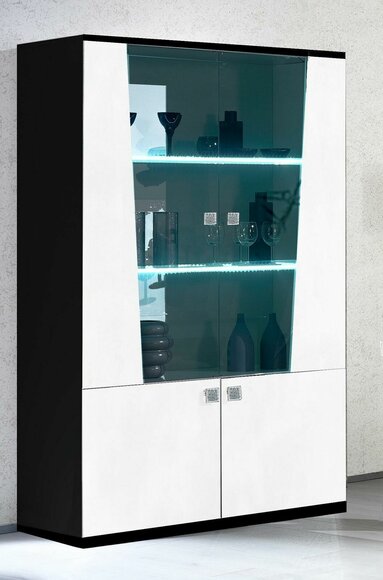Moderne Holz Vitrine Vitrinen Vitrinenschrank Schrank Glasschrank Schränke