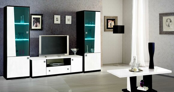 Moderne Wohn Wand Wohnzimmer Vitrine Sideboard RTV Regal Wände