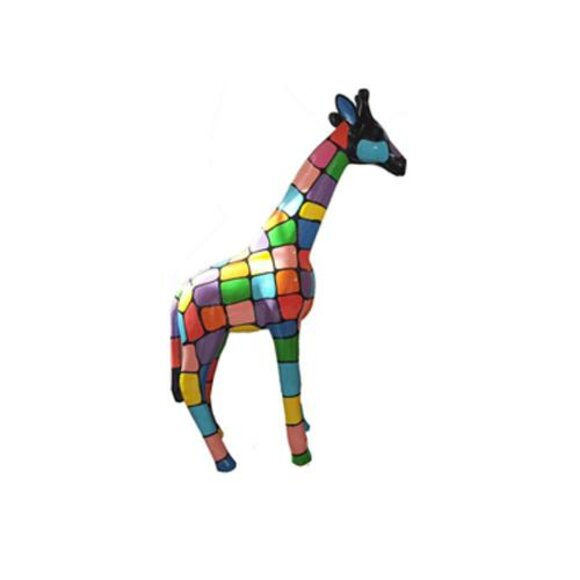 Moderne Figur Giraffe Kunststoff Skulptur Dekoration 50cm Deko