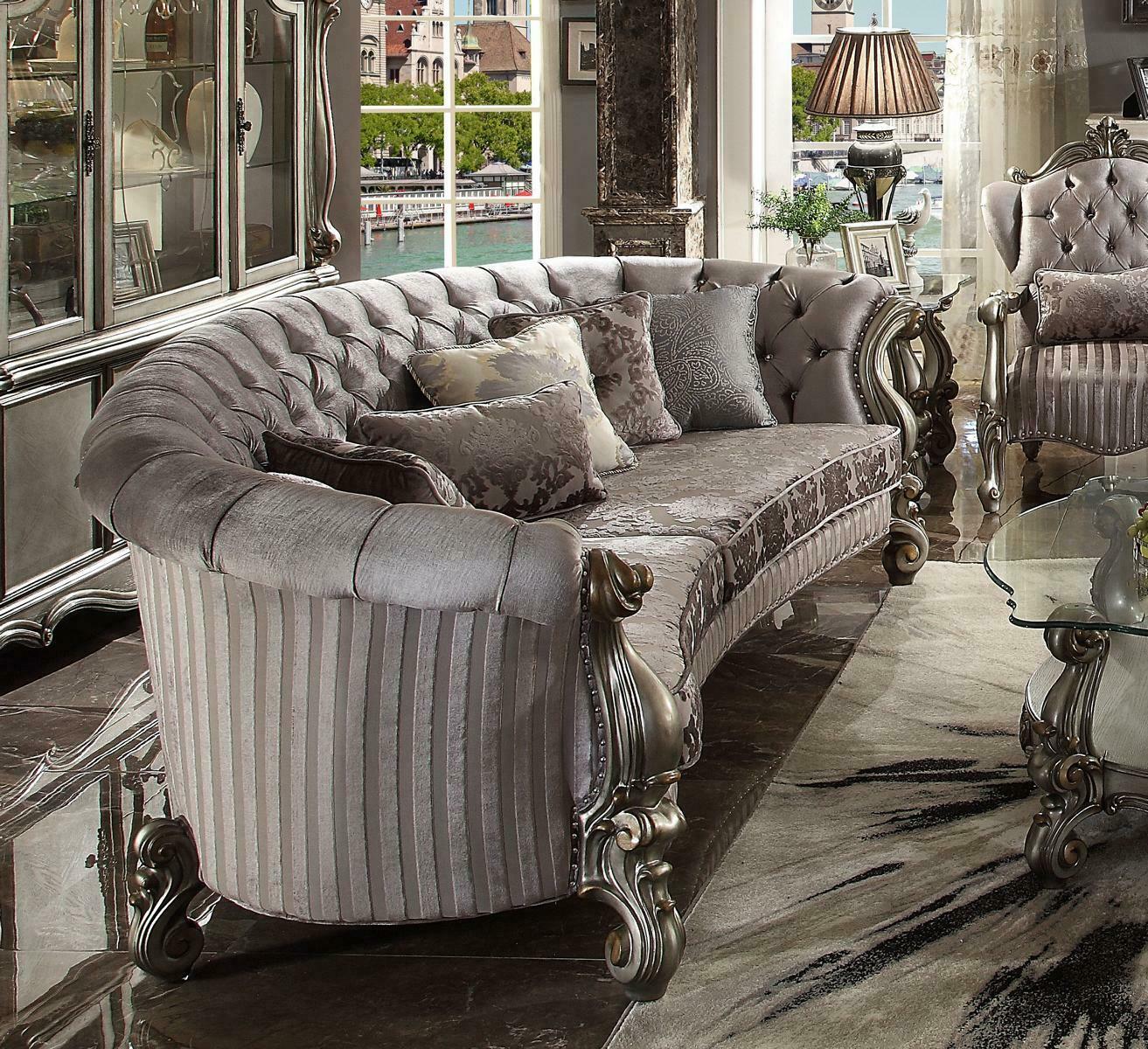 Rund Sofa Wohn Möbel Stoff Sofas Couchen Polster Sitz Runde Landschaft
