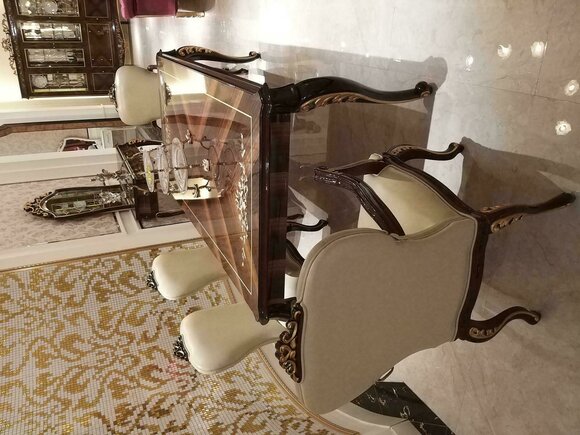 Esszimmer Stühle 6x Stuhl Sessel Set Lounge Club mit Armlehnen Luxus