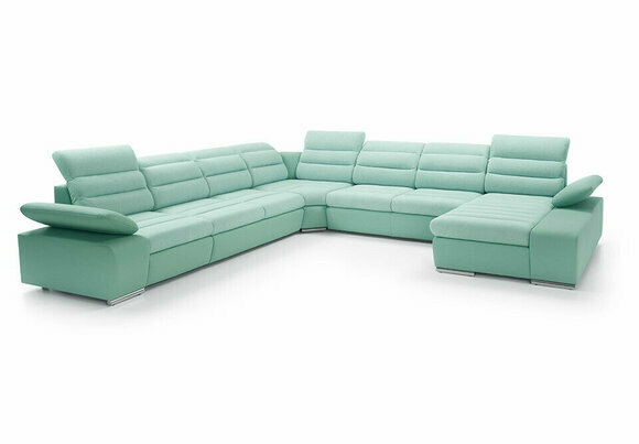Ecksofa U-form Eckcouch Schlaffunktion Wohnlandschaft Sofa Couch Sofas