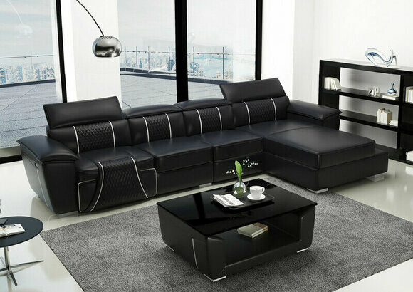 Eck Stoff Ecksofa L Form Sofa Couch Design Couch Polster Textil Modern