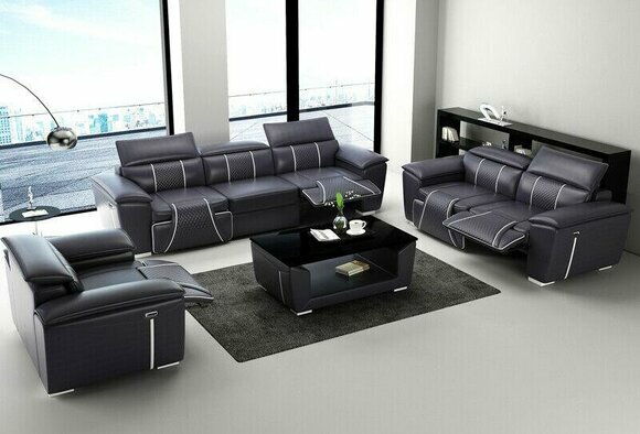 Klassisch 3 Sitzer Designer Sofa Polster Sofas Couchen Leder Stoff Textil Neu