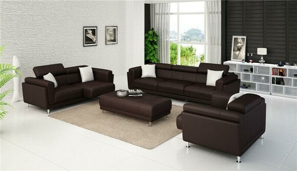 Design Couchen Sofas Polster 311 Sitzer Sofagarnitur Set Leder Sofa