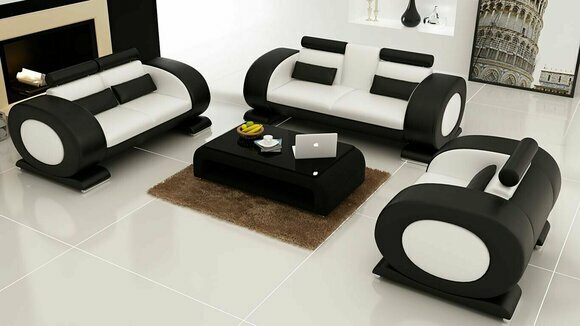 Sofagarnitur Ledersofa Sofa Couchen Set Sofa Polster Couch 3tlg Sessel Sitzer