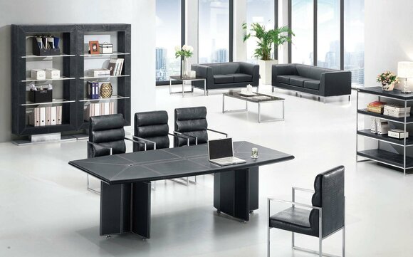 Design Konferenztisch + Aktenschrank 3tlg. Set Meeting Besprechungs