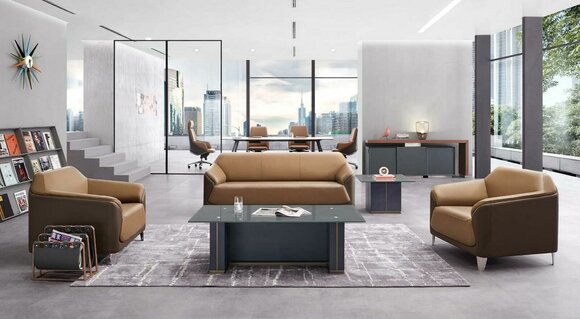 Sofagarnitur 3+1 Sitzer Design Sofa Polster Moderne Couchen Set Büro