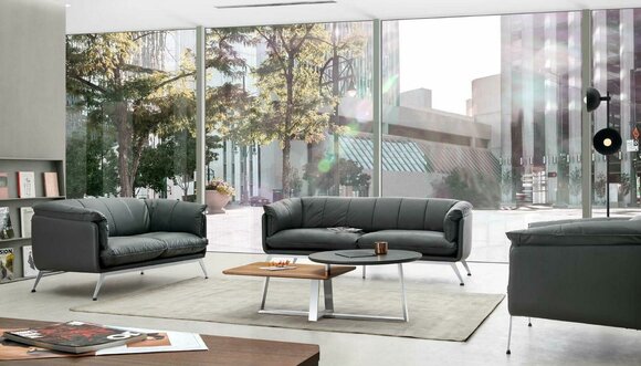 Sofagarnitur 3-1 Sitzer Set Design Sofas Polster Couchen Kunstleder Relax