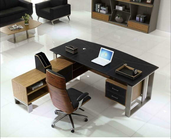 Büro Set Schreibtisch Arbeitszimmer 2tlg. Sessel Tisch Büro Einrichtung Möbel