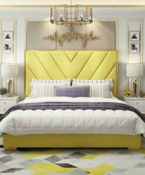 Bett Polster Design Luxus Doppel Hotel Betten Ehe Schlaf Zimmer Textil