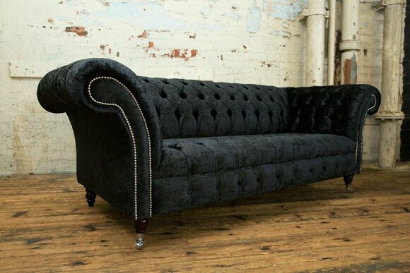 Sofa Chesterfield Original Polster Couch Microfaser Sofas Couchen Neu
