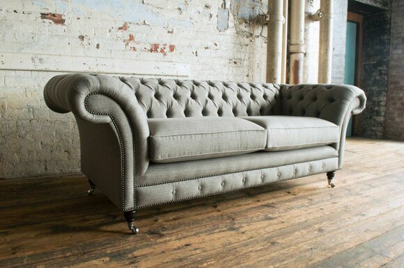 Design Dreisitzer Couch Polster Sofa 3er Sitz Sofas Zimmer Möbel 225cm Moderne
