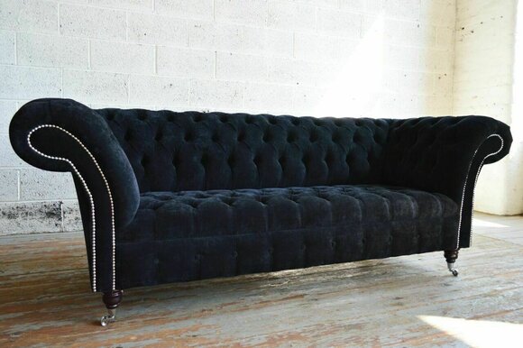 Chesterfield Textil Sofa Couch big xxl Sitz Polster Leder Stoff sofas couchen