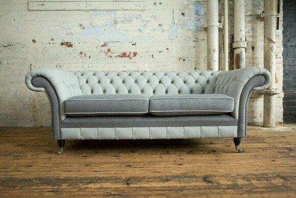 Chesterfield Sofa 3 Sitzer Couch Sofas Couchen Wohnzimmer Design Sofa