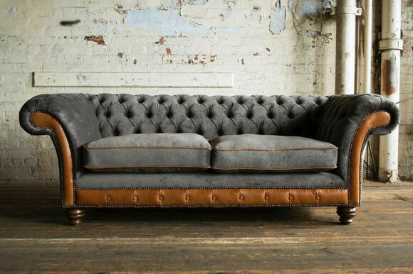 Design Polster Sitz Couch 3 Sitzer Garnitur Sofa Sofas Couchen Leder Dreisitzer
