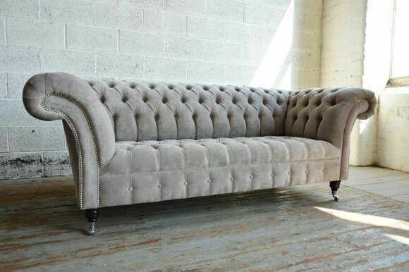Chesterfield 3 Sitzer Couch Polster Couchen Wohnzimmer Sitz Sofa Dreisitzer Neu