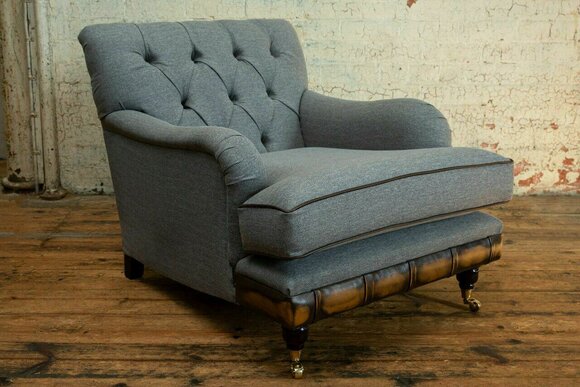 Lounge Ohren Sessel Club Möbel Designer Fernseh Sofa Stuhl Samt Polster