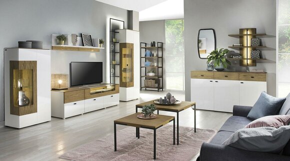 Set Modern Wohnwand Vitrinen RTV Schrank Wohnzimmer   jvmoebel.de