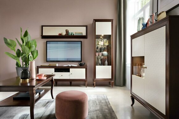 Wohnzimmer Set Vitrine Kommode Spiegel Wohnwände Kommoden