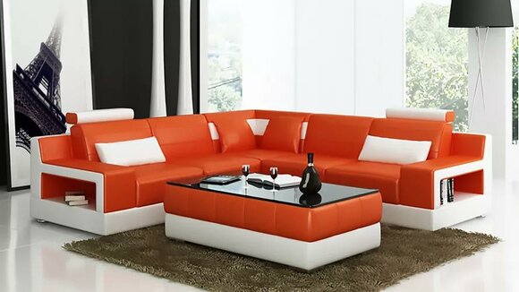 wohnzimmer Leder xxl couch landschaft sofa moderne designer eckpolster