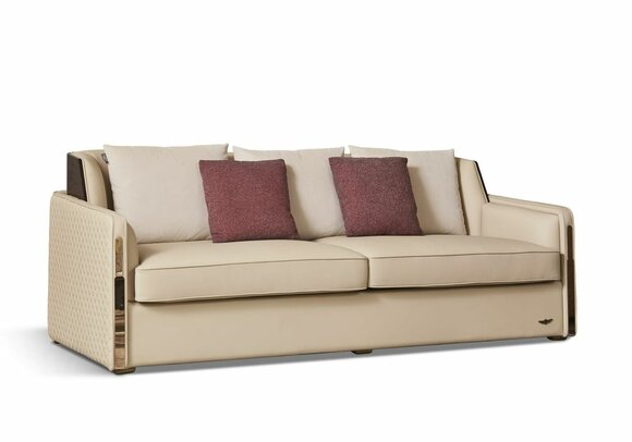 Luxus 3 Sitzer Couch Polster Sofa Leder Textil Stoff Couchen Garnitur Dreisitzer