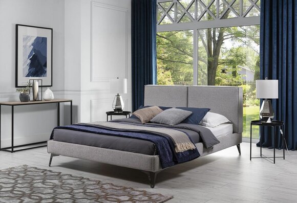 Luxus Leder Textil Bett Polster Betten Doppel Modernes Ehe 140/160/180